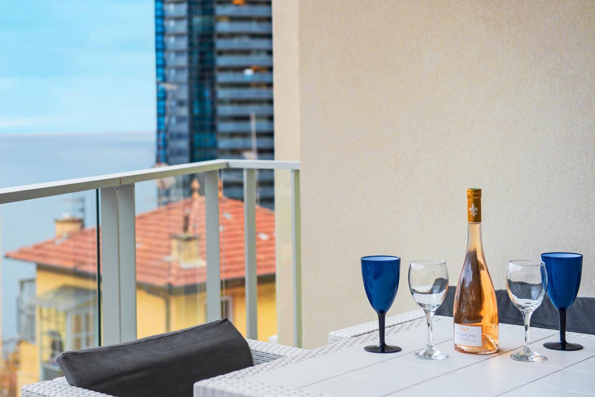 Grande Terrasse - Vue Mer - Parking - Bk Beausoleil Zewnętrze zdjęcie